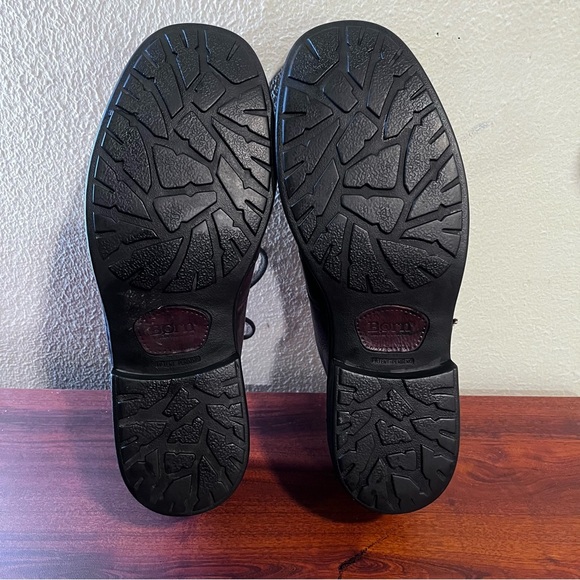 Born BOC Men 10.5 Brogue Wing Tip Oxfords Brown Distressed Leather Dress Shoes - Picture 14 of 15